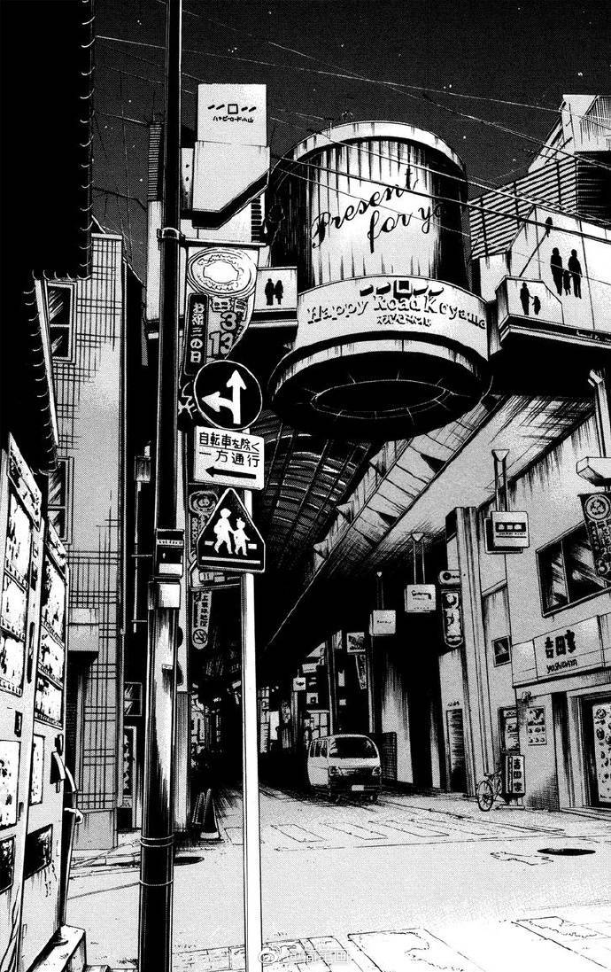 漫画家笔下的黑白手绘街景