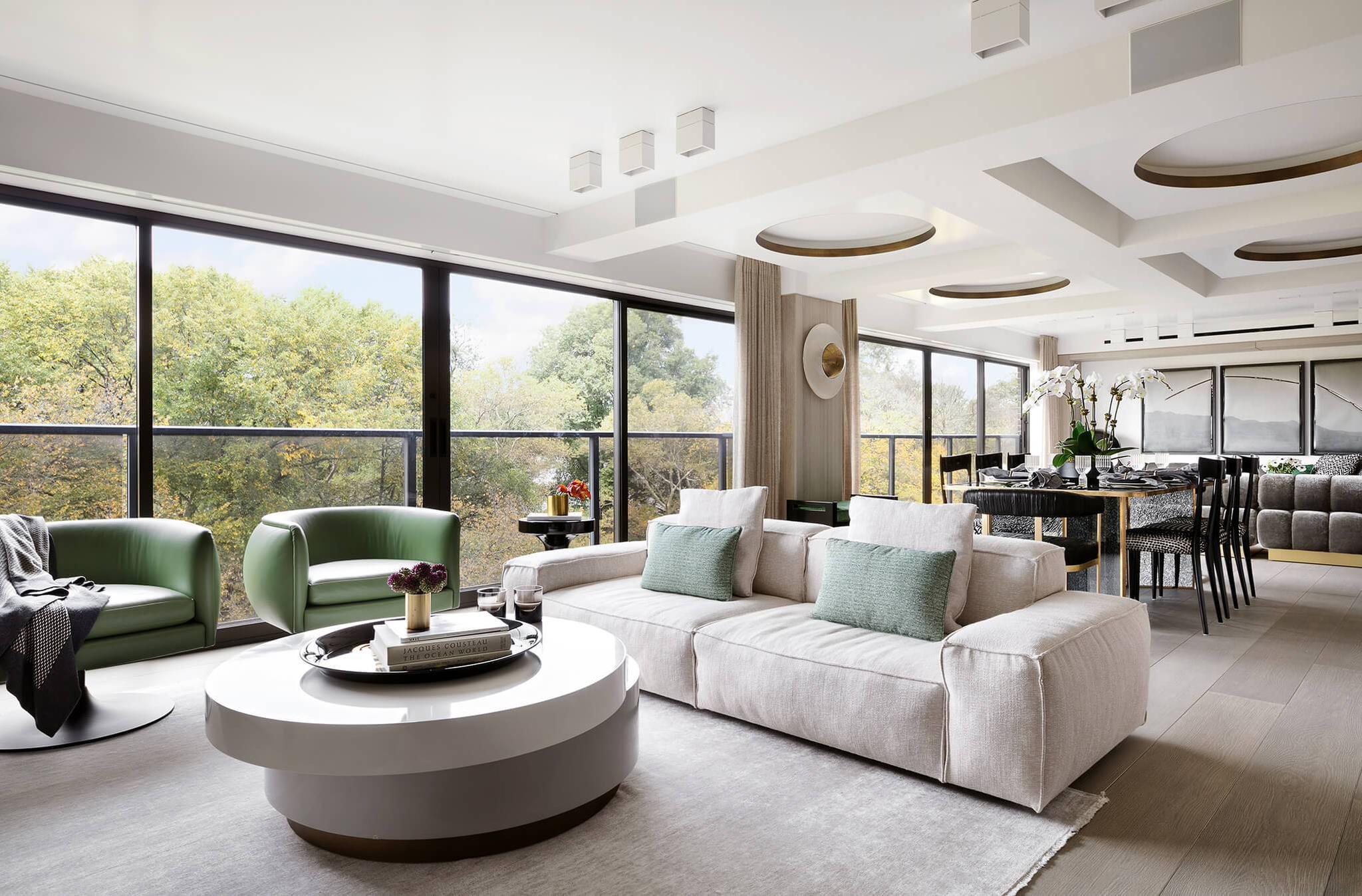 纽约中央公园的复式豪宅,用恰如其分的自然打造轻奢生活