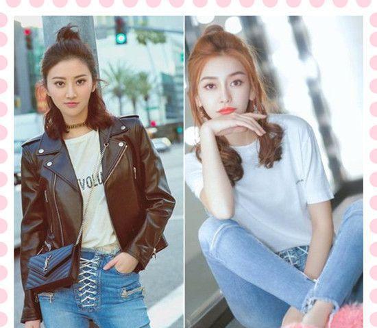 当168杨颖和167景甜同穿一条裤子,终于见识了网红脸的最高级形式