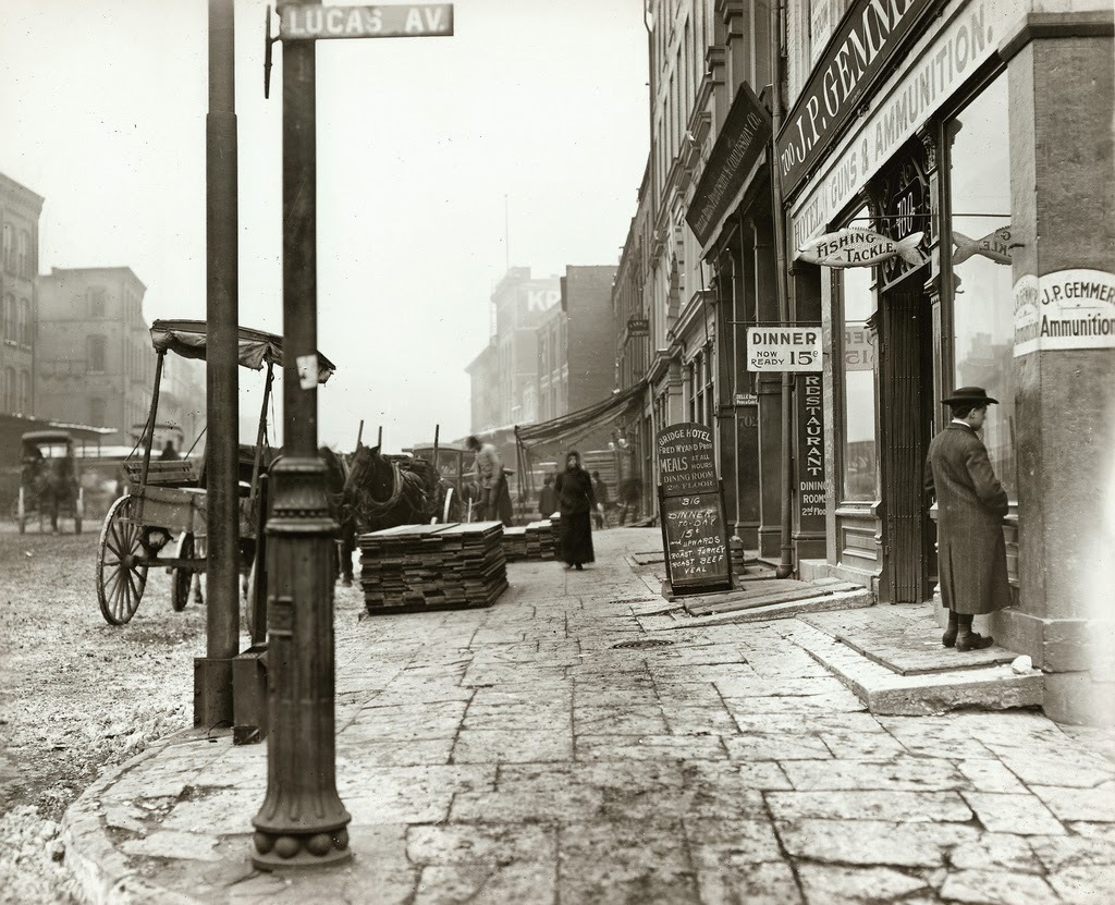 20世纪初期美国密苏里州圣路易斯街景