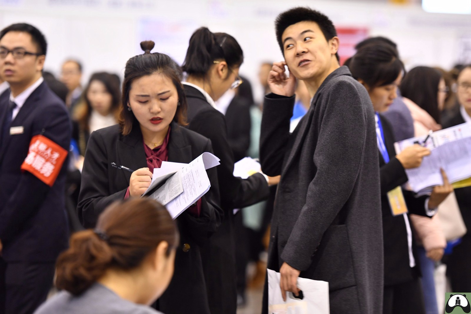 招聘会现场.