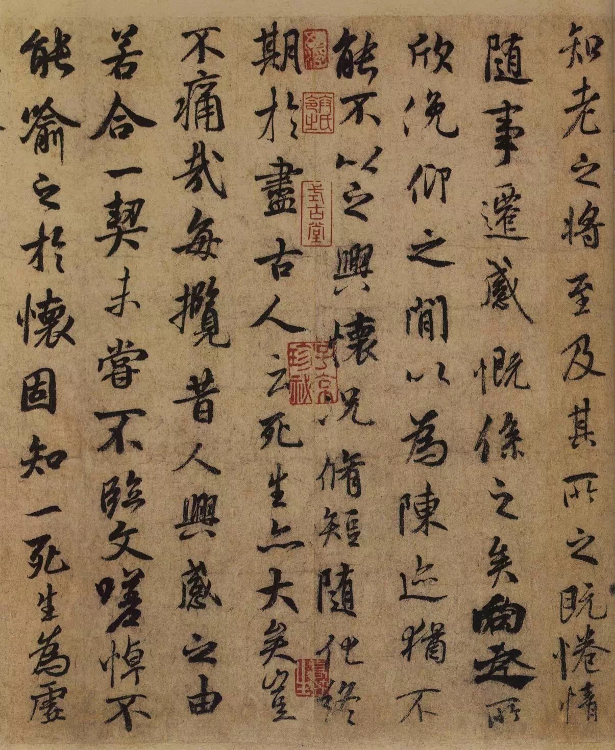 《褚摹兰亭序》卷,唐,褚遂良摹,纸本,行书,纵24cm,横88.5cm