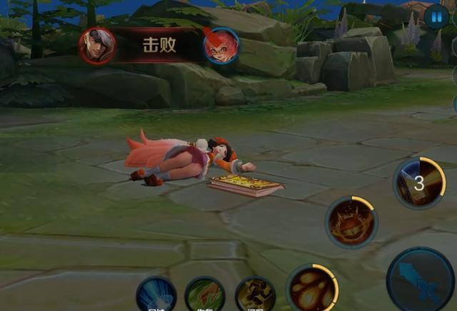 来一张动图效果,看的更清楚如上图所示,后羿很干脆的就后仰倒地了.