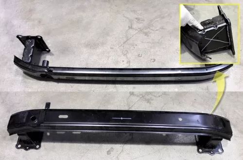 受到成本所限,宝骏510的前防撞钢梁采用双层闭合结构,整体面积较小