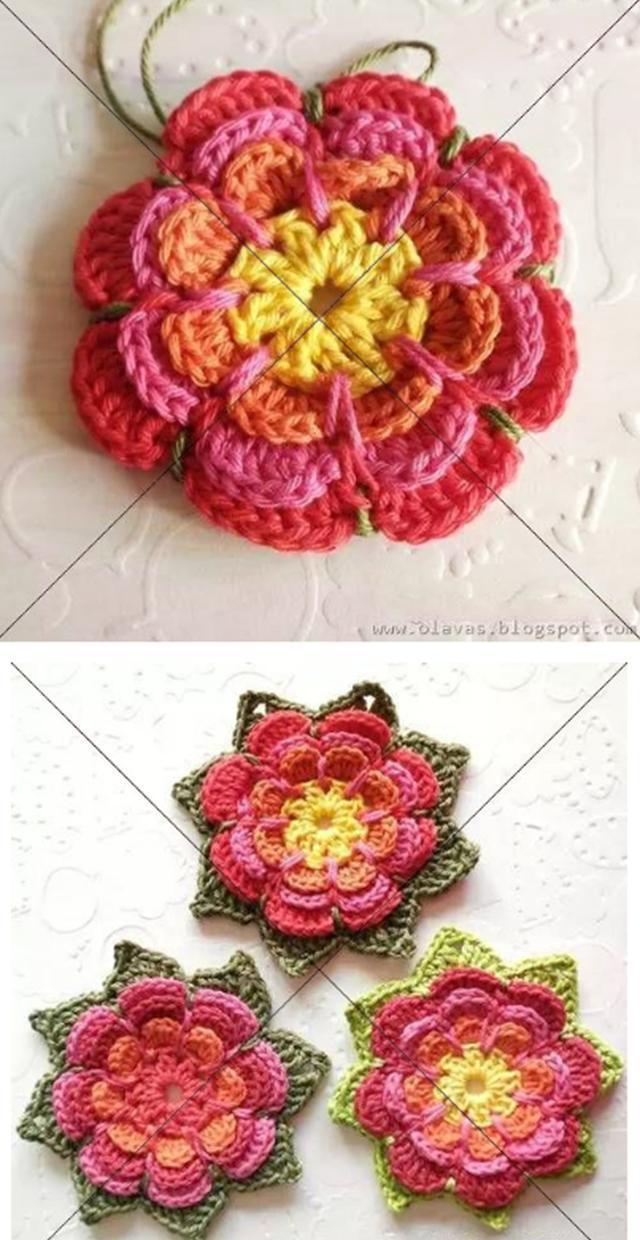 原来立体钩花还能这样美,实在是太神奇了,简直是大爱赶紧钩!