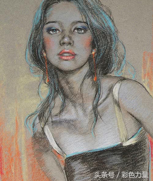 朴实!灵气!——女画家李旭萍彩铅肖像