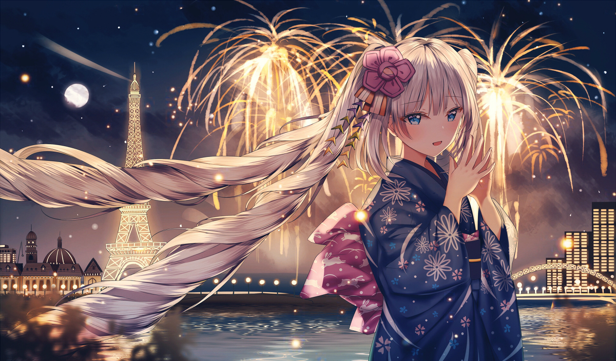 二次元美图欣赏:美丽像幸福,爱情一样,全凭你自己去衡定,说它有