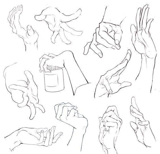 漫画教材手的绘画参考资料2
