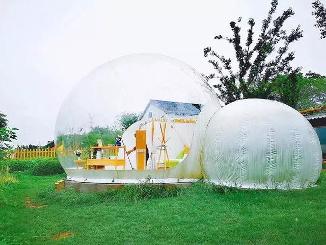 全球野宿届的网红泡泡屋住在透明泡泡里宛如置身田野丨观音殿