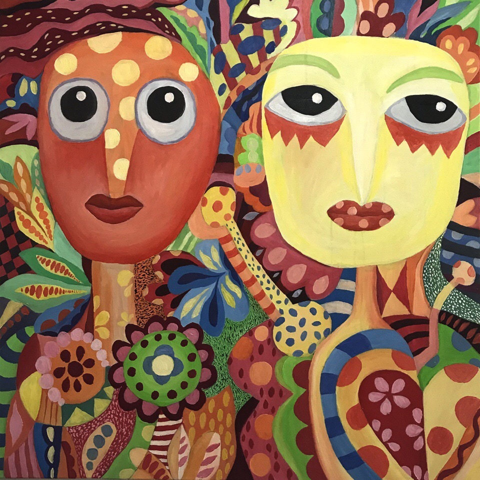 一些啜泉的作品色彩丰富充满了想象力