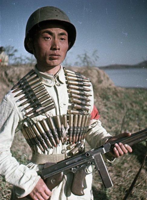 罕见彩色老照片苏联摄影师拍摄的1949年的解放军精气神十足