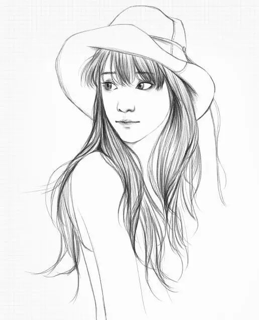 素描美少女头像绘制教程为你喜欢的小姐姐画幅画