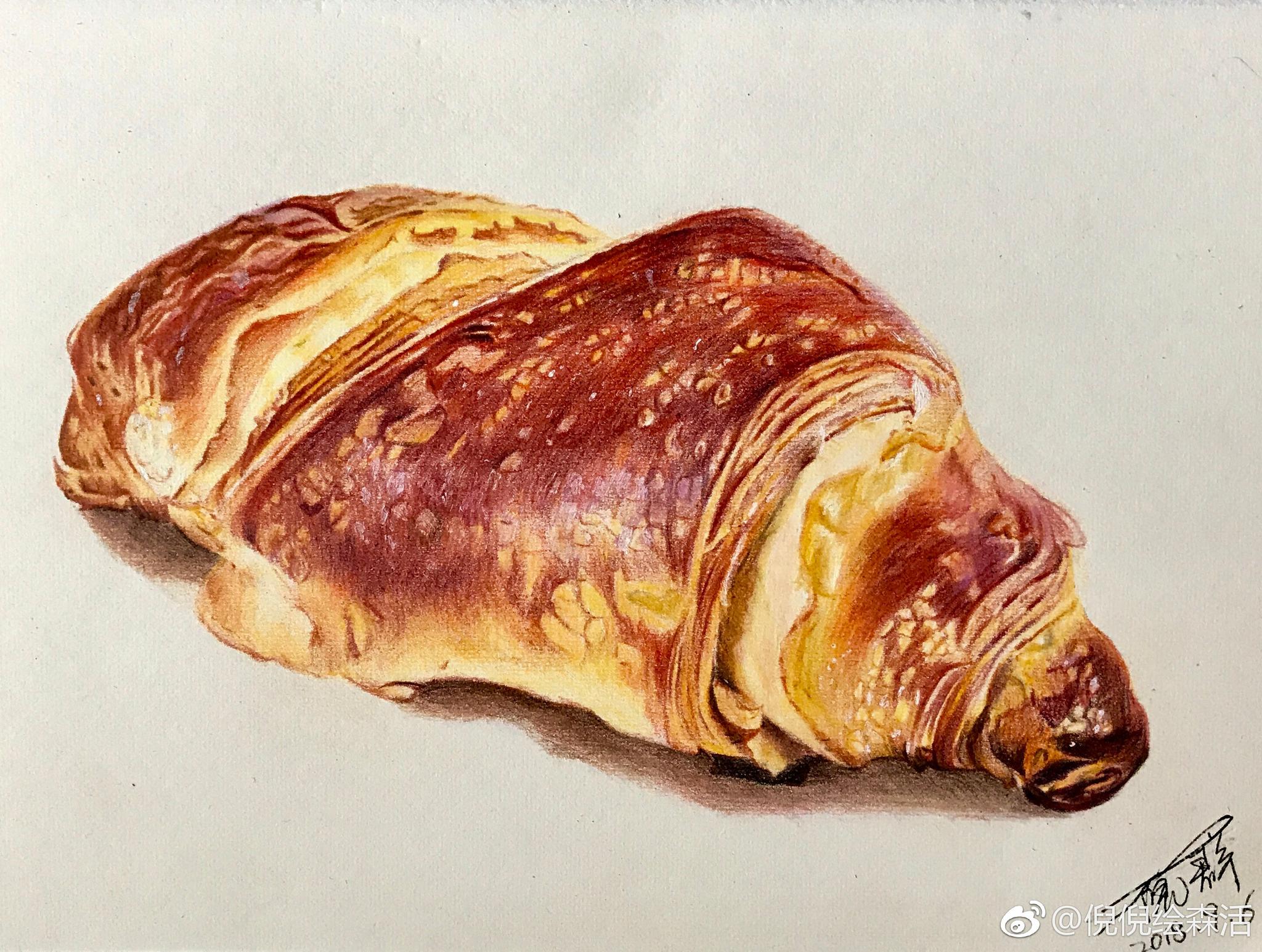 彩铅烤面包投稿(@倪倪绘森活)