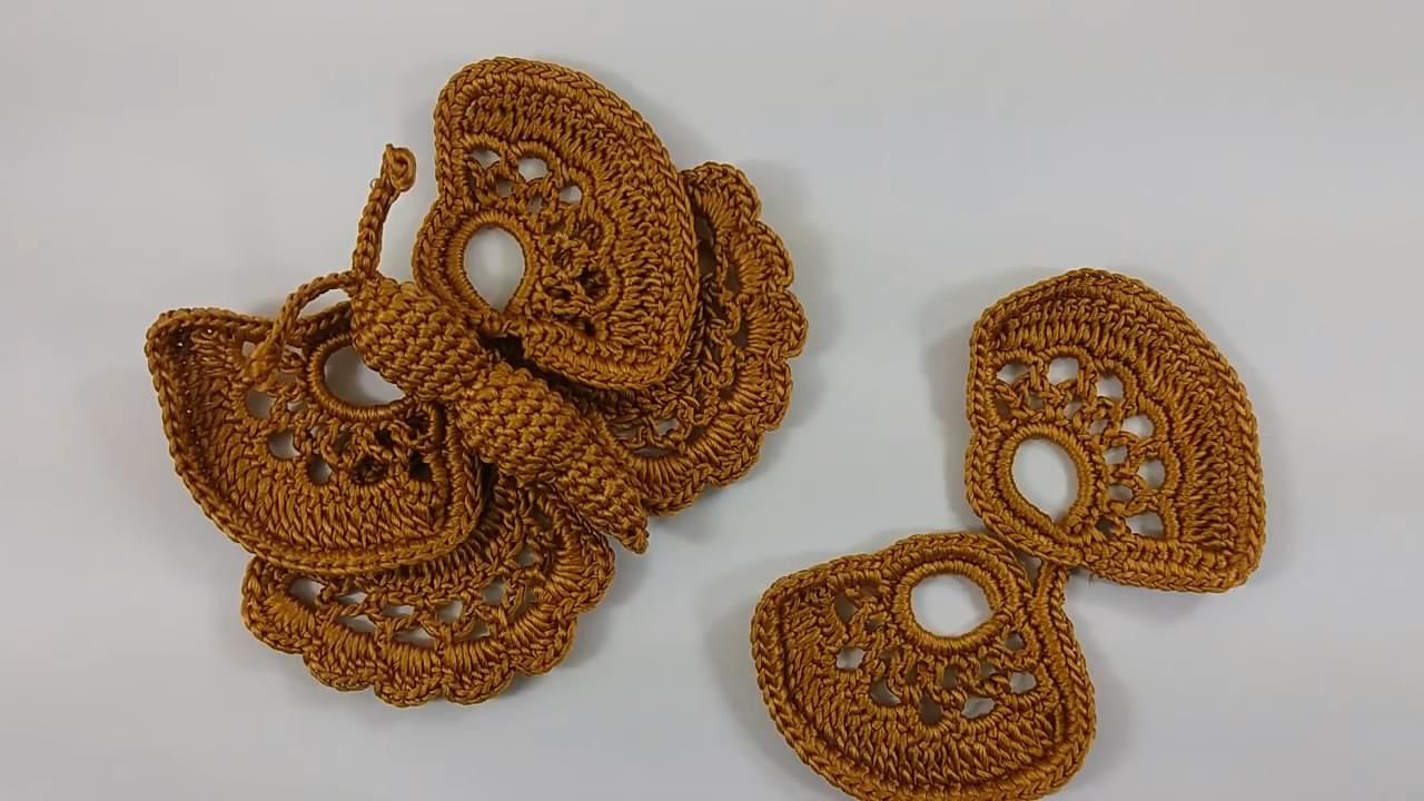 毛线针织系列,立体蝴蝶图案的钩织方法(步骤3-2)