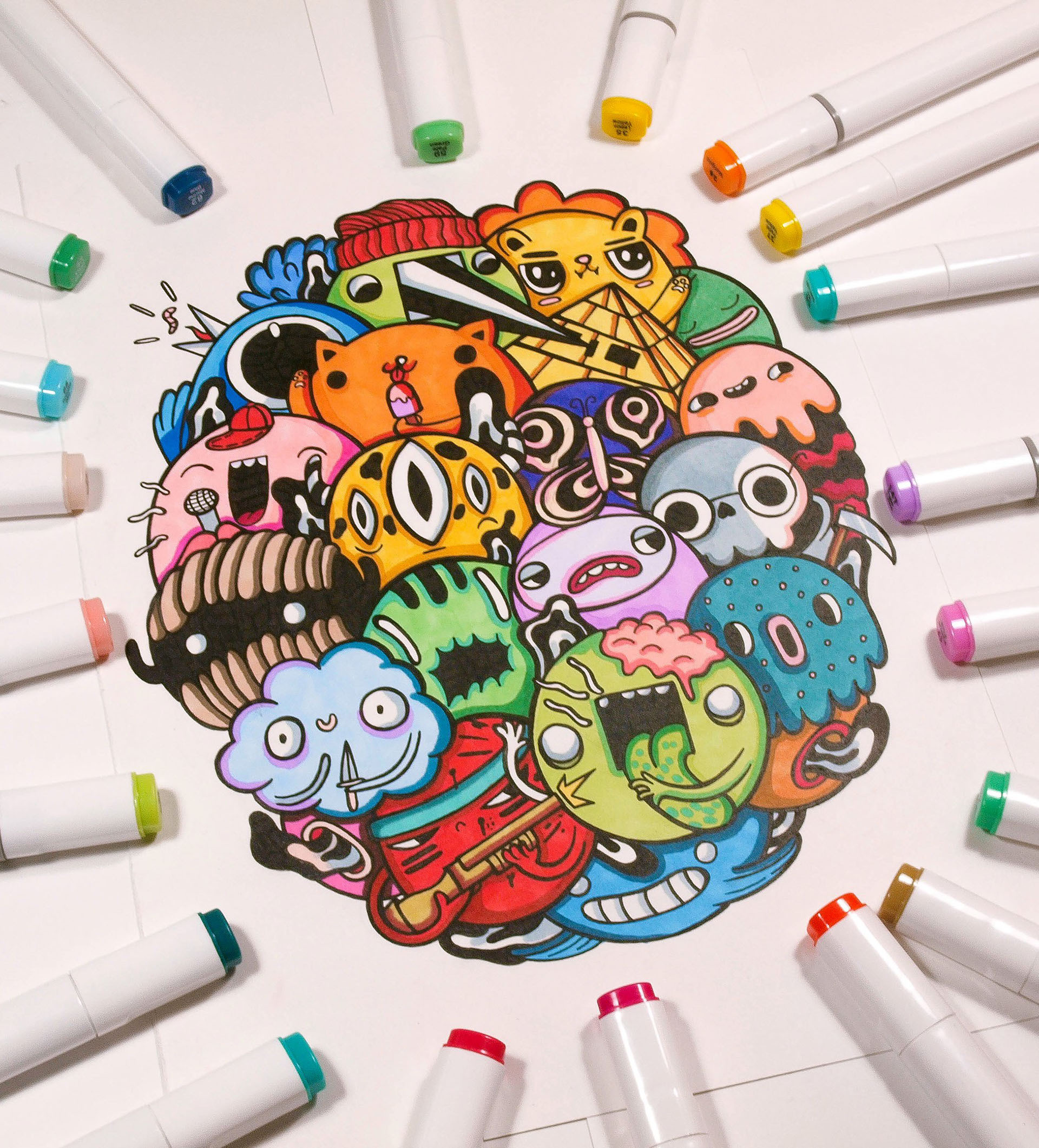 doodleart插图绘画人物设计