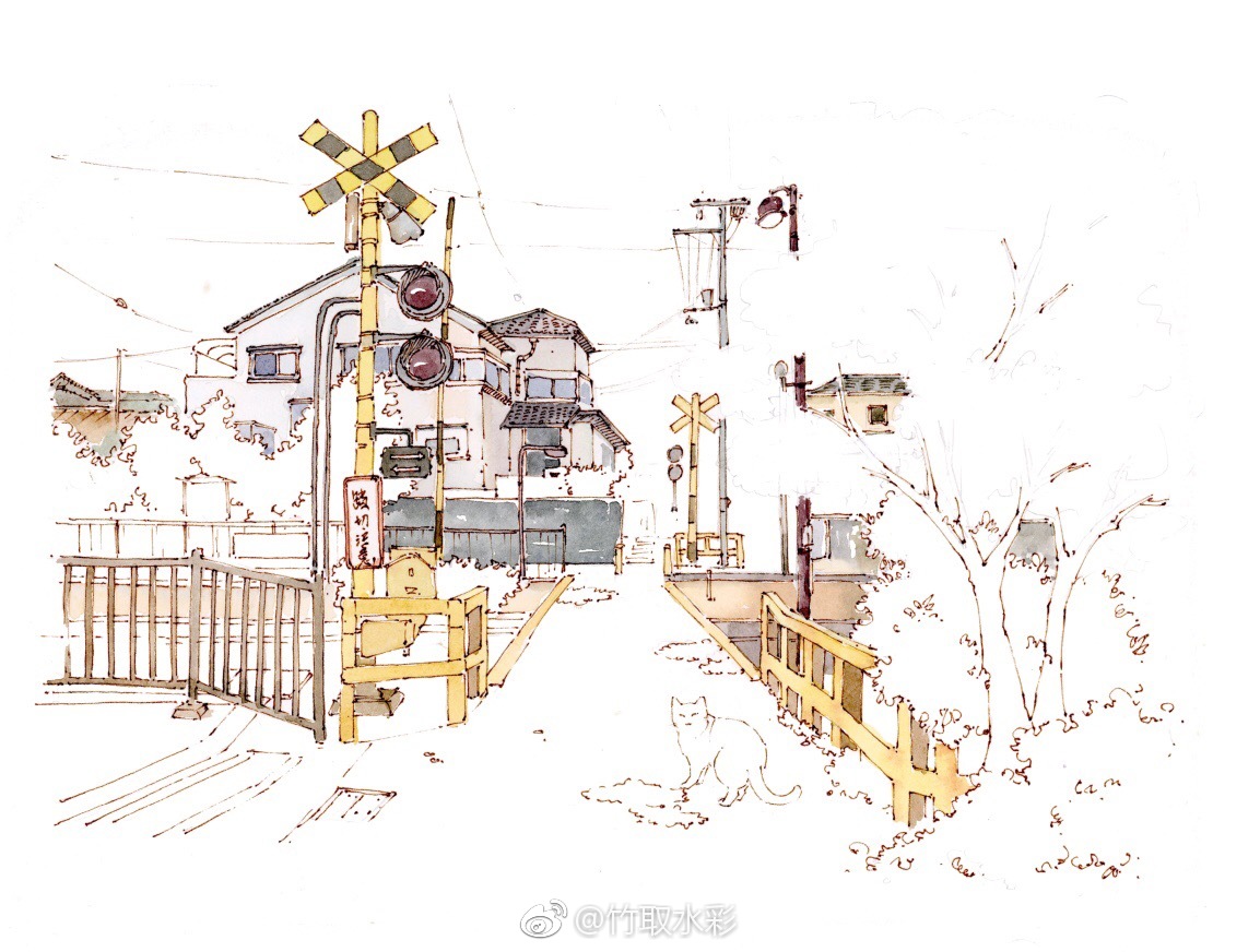 一个街道场景的过程图