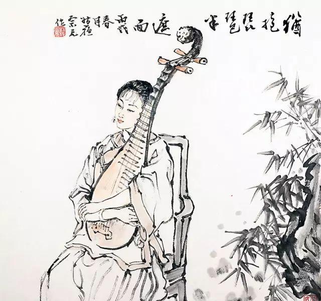 怀抱琵琶欲语还休,清悠的面容背后蕴结着不能一眼看透的绵绵味道,有