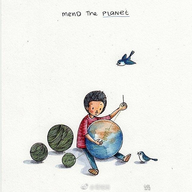 童趣水彩小插画～(by:vimal chandran)