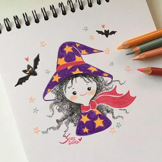 100张人物彩铅临摹简笔画收藏好慢慢画