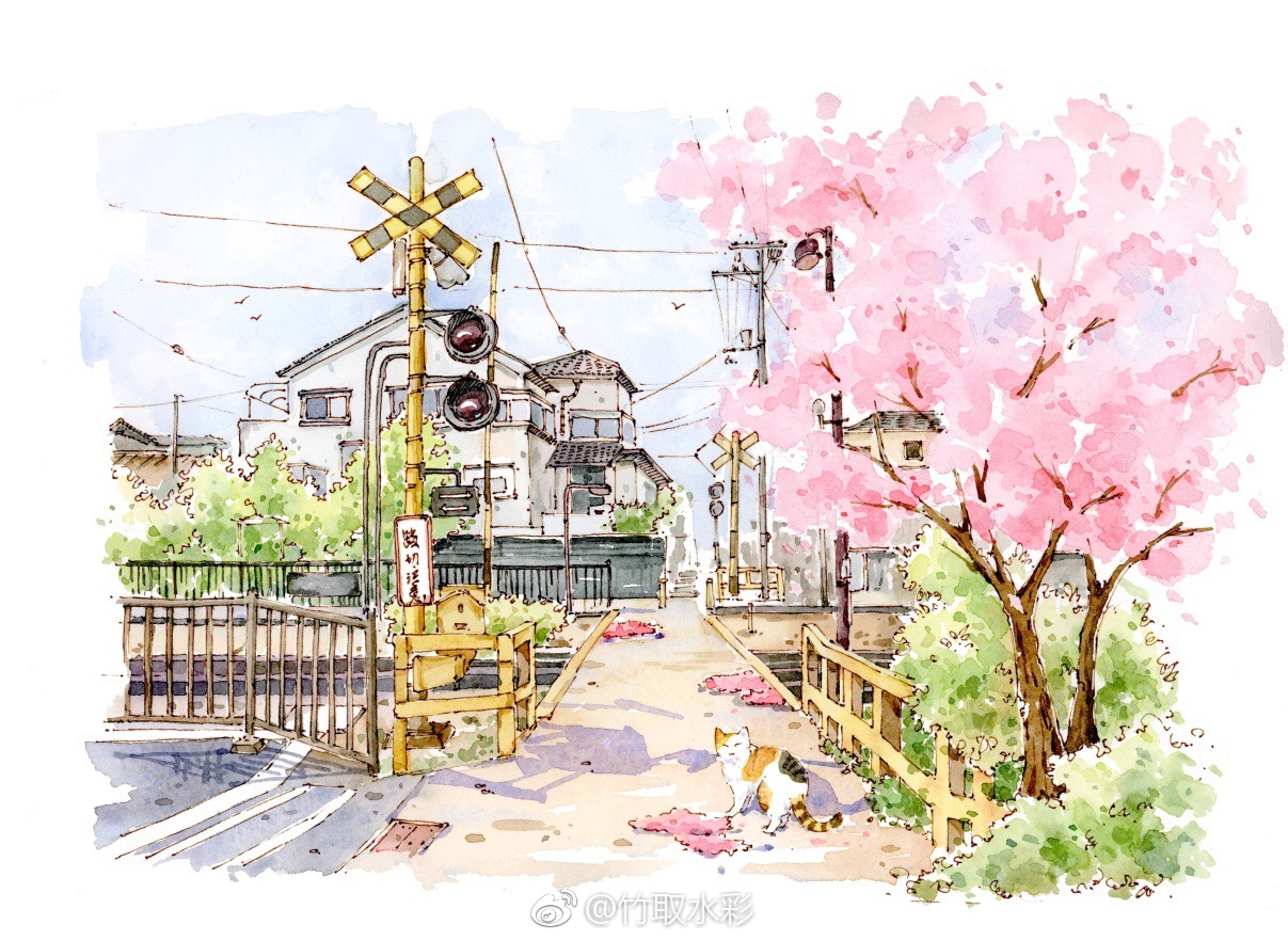 一个街道场景的过程图