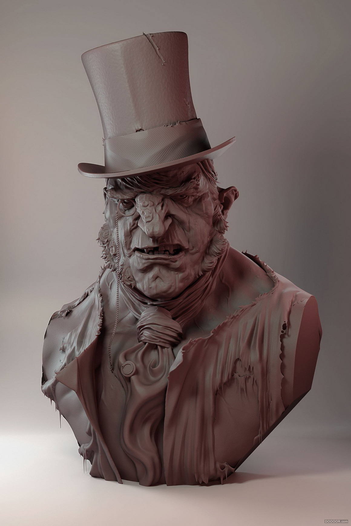 james w cain肖像zbrush雕刻作品.