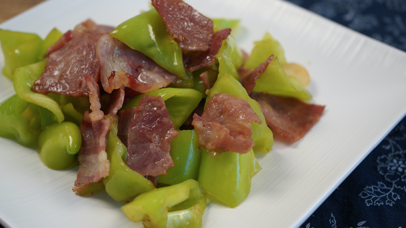 青椒炒培根肉