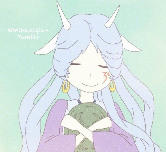 画师mikaziqiart笔下画风超萌的妖怪头像