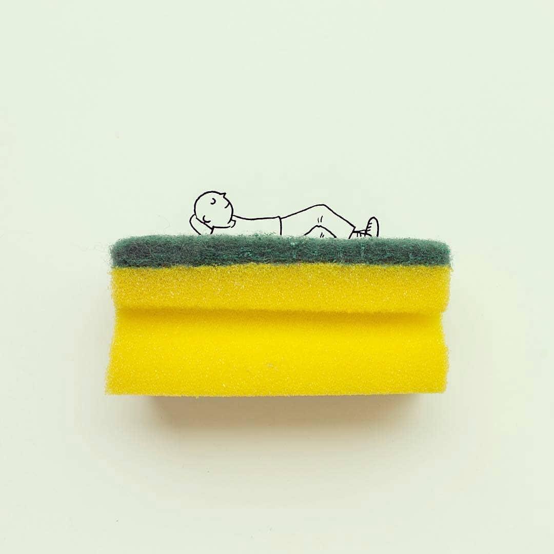 结合生活中物品绘制的创意插画 | 艺术家javier pérez