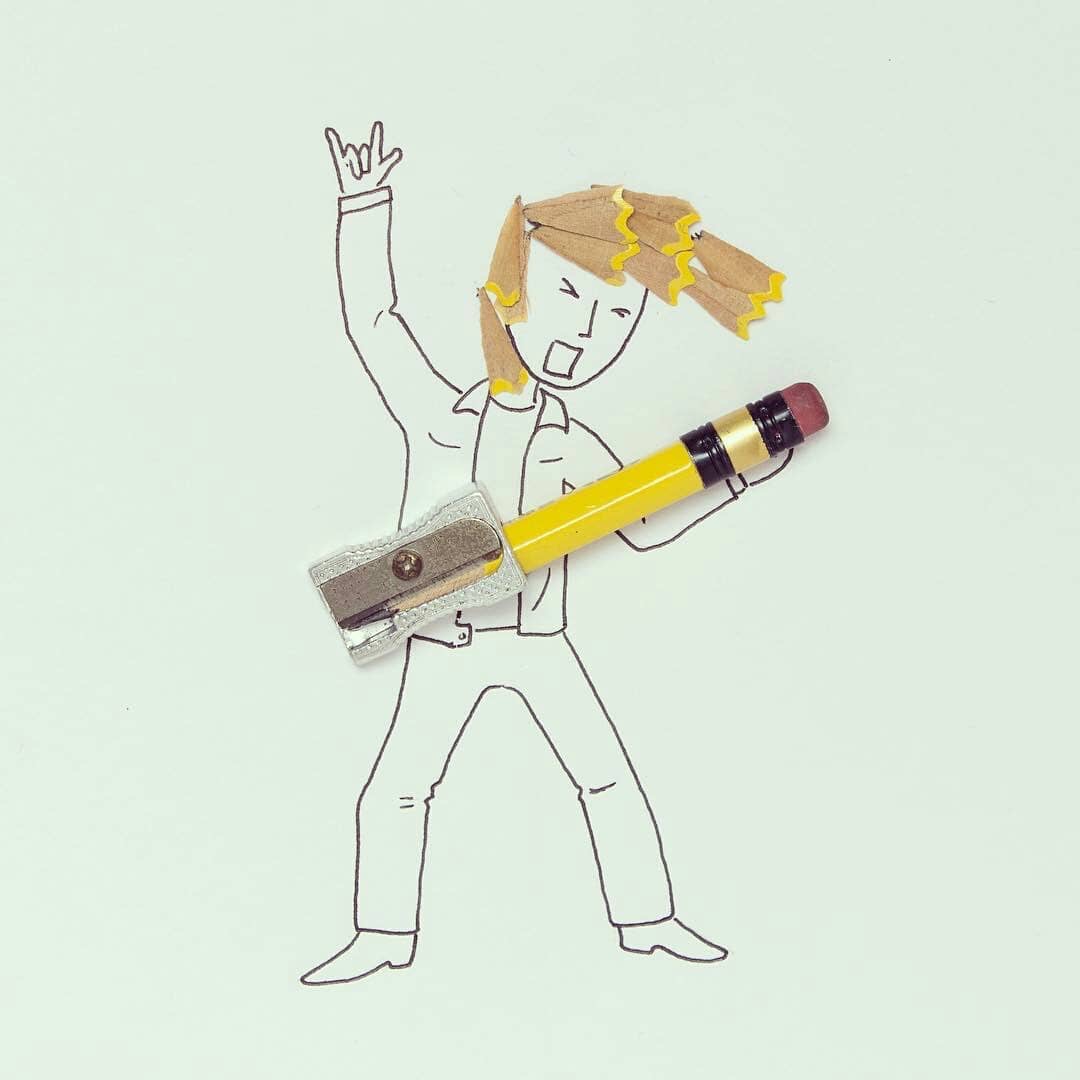 结合生活中物品绘制的创意插画 | 艺术家javier pérez