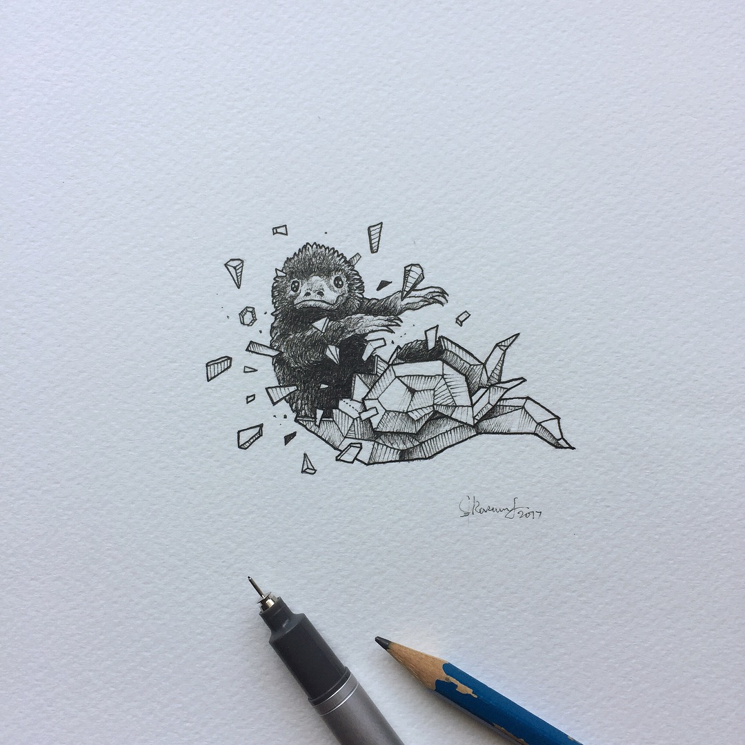 时间划破的伤疤叫做成长插画 | kerby rosanes