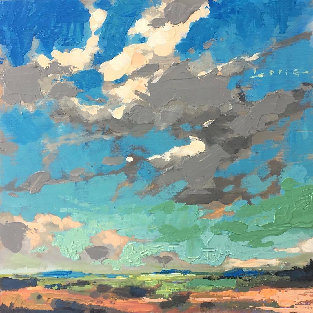 chrislong梦幻般的水粉天空配色值得参考