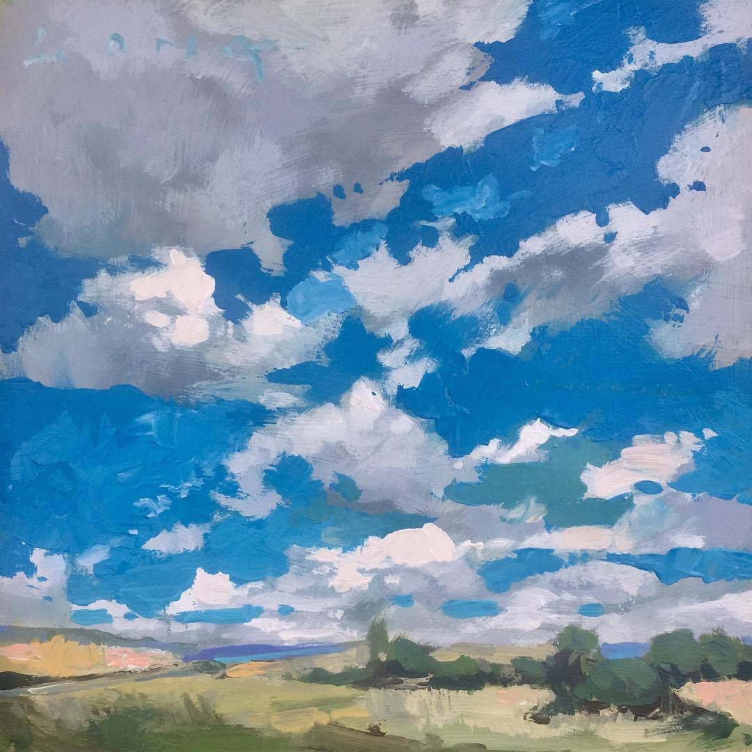 chrislong梦幻般的水粉天空配色值得参考