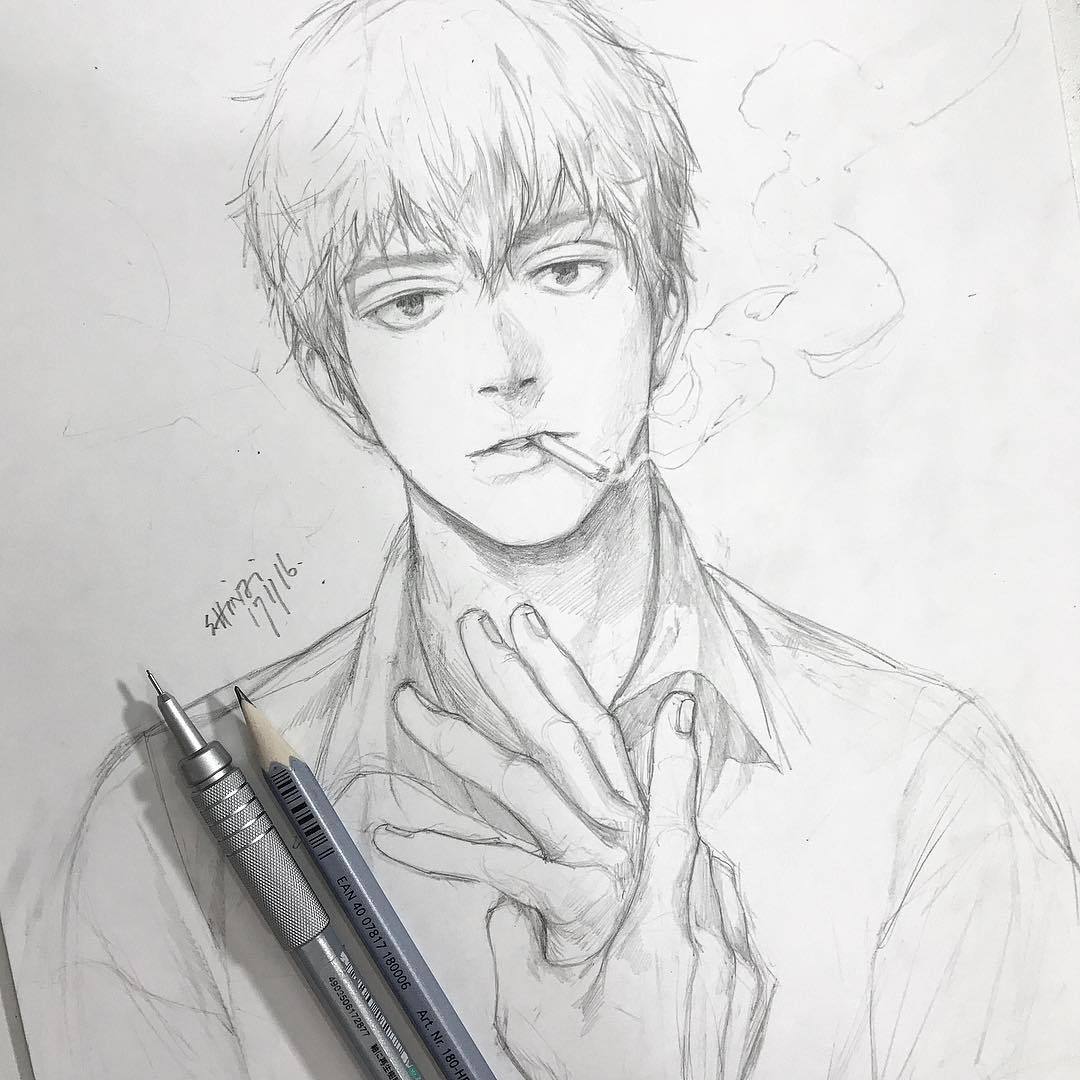 chibana自动铅笔下的9种不同类型的男生画作风格穿梭在写|画师|画作