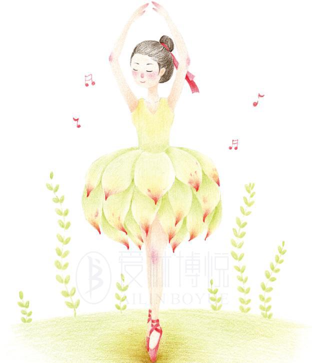 彩铅绘制美少女和多肉结合的唯美插画,将是一种什么样的效果?