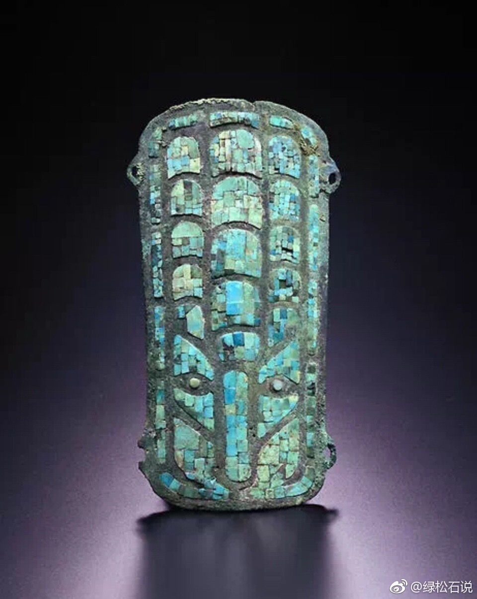 日本美秀博物馆 · 绿松石镶嵌藏品①②东周晚期容器③东周晚期腰带