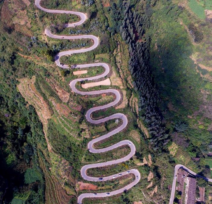 中国最险的盘山公路图片
