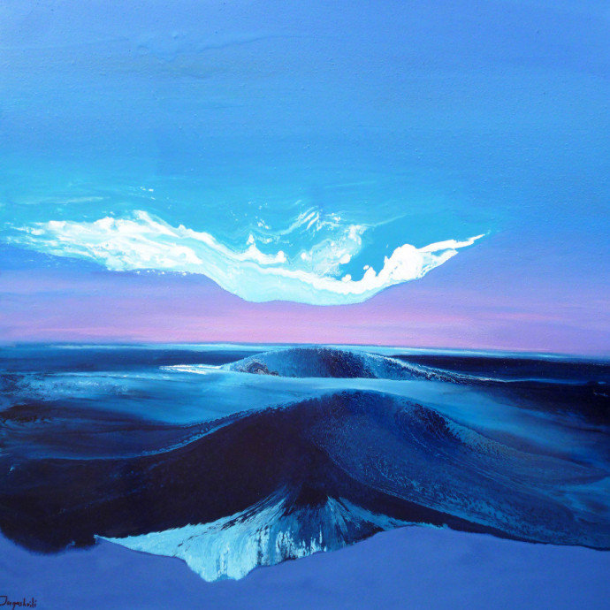 蓝色幻想 抽象风景绘画 艺术家 jacob jugashvil