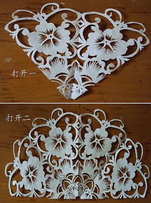 对称剪纸图案折叠剪纸的制作步骤
