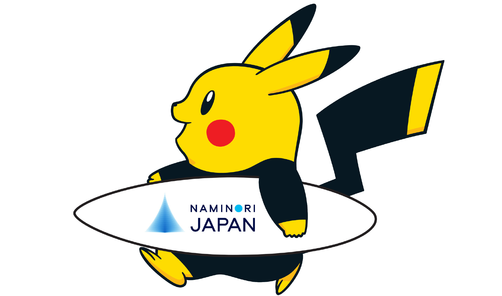 电气系的皮卡丘成为了日本冲浪国家队的宣传大使