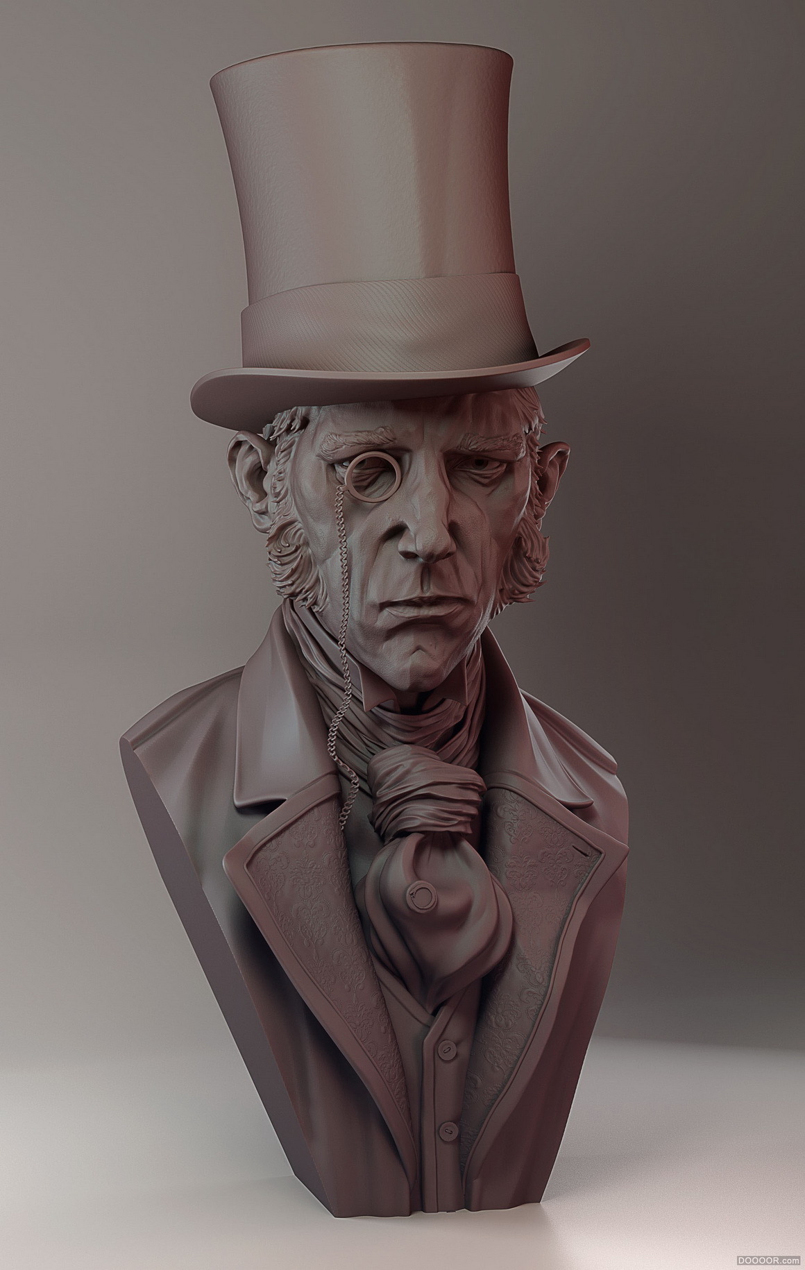 james w cain肖像zbrush雕刻作品.