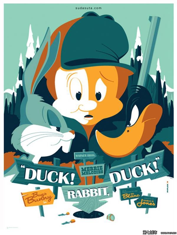 美国插画家tomwhalen带来的一组复古卡通电影海报欣赏