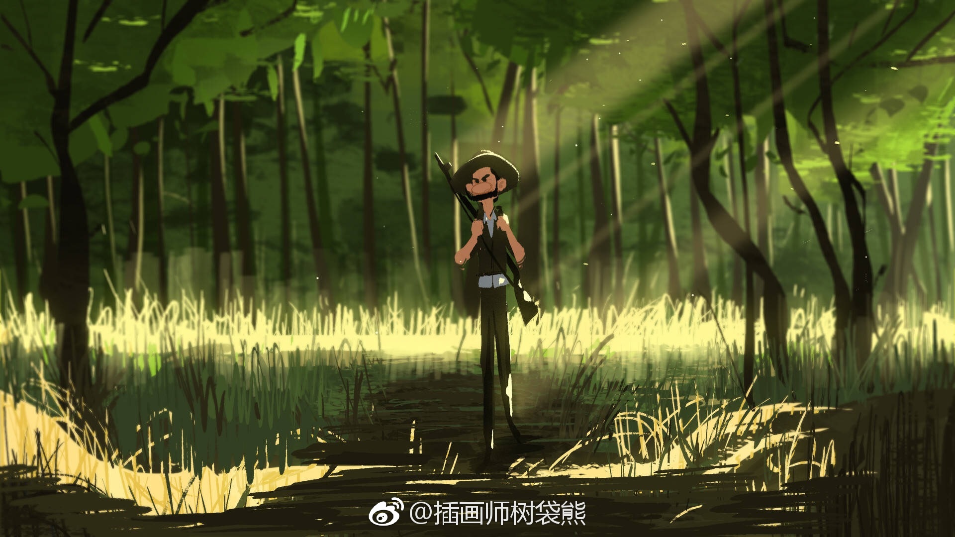 韩国插画师beomjinkim光影世界插画设计作品