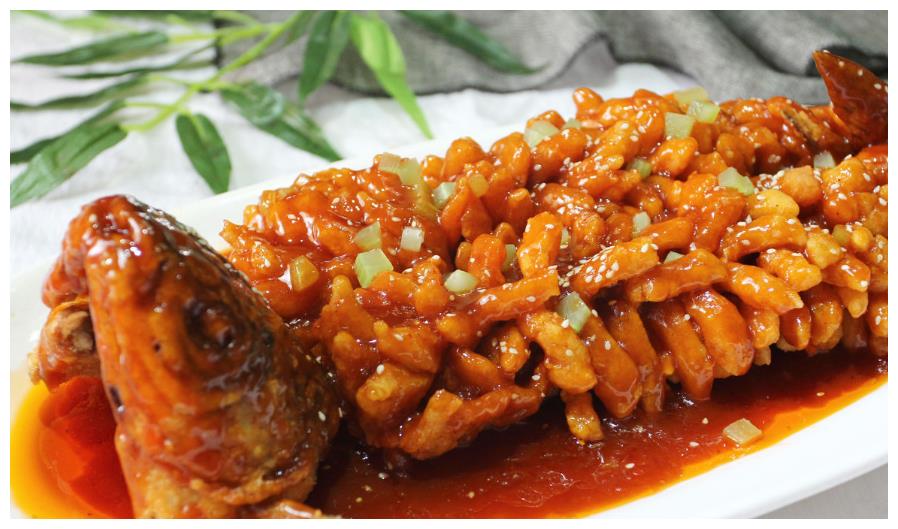 让人嘴馋的松子桂鱼大厨用5步快速搞定色香味全都有的大菜