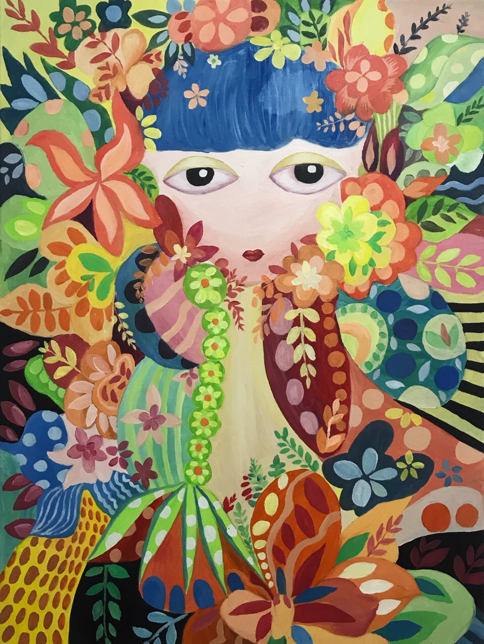 一些啜泉的作品色彩丰富充满了想象力