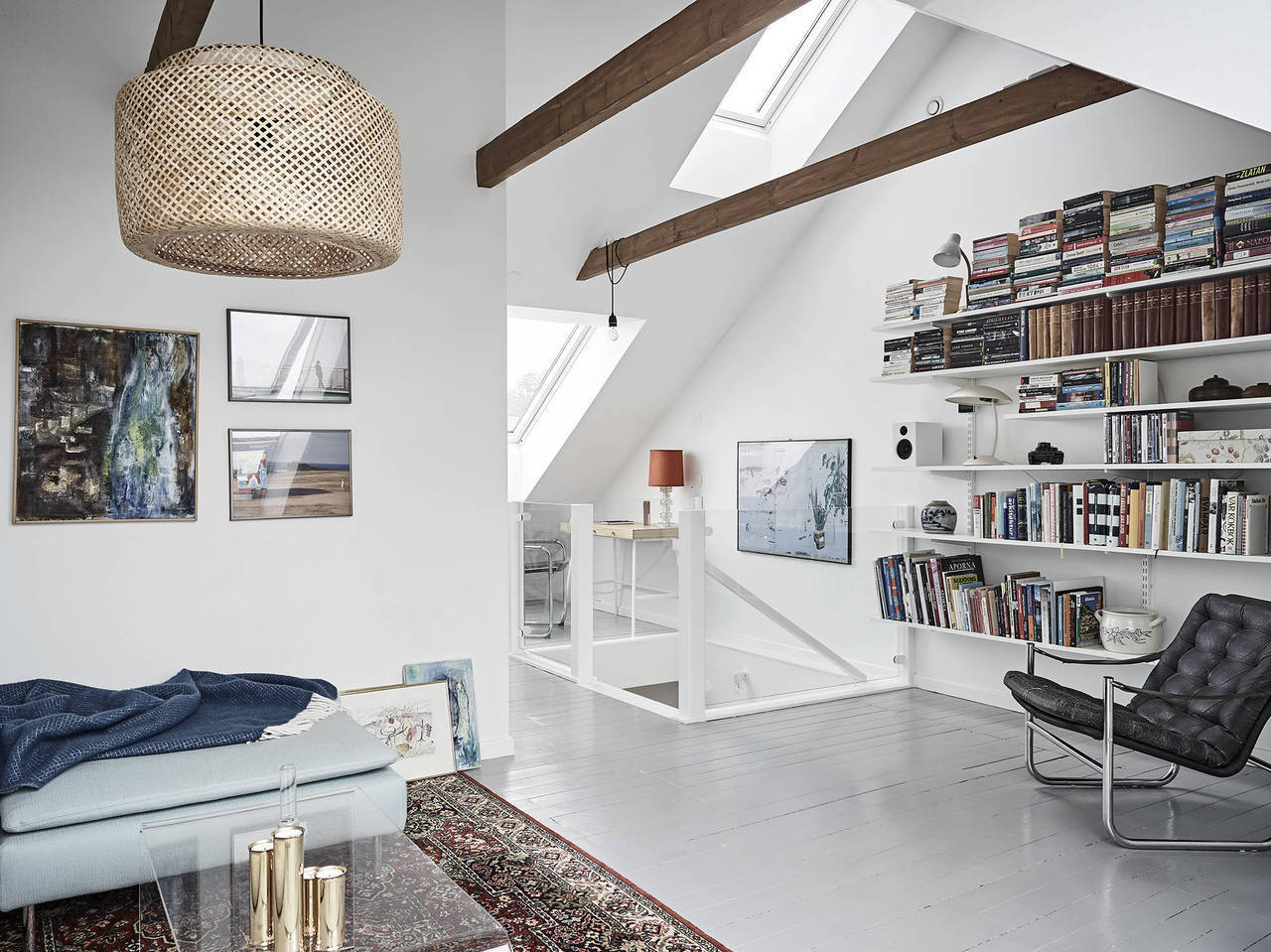 北欧风阁楼设计~墙上空间收纳利用满满