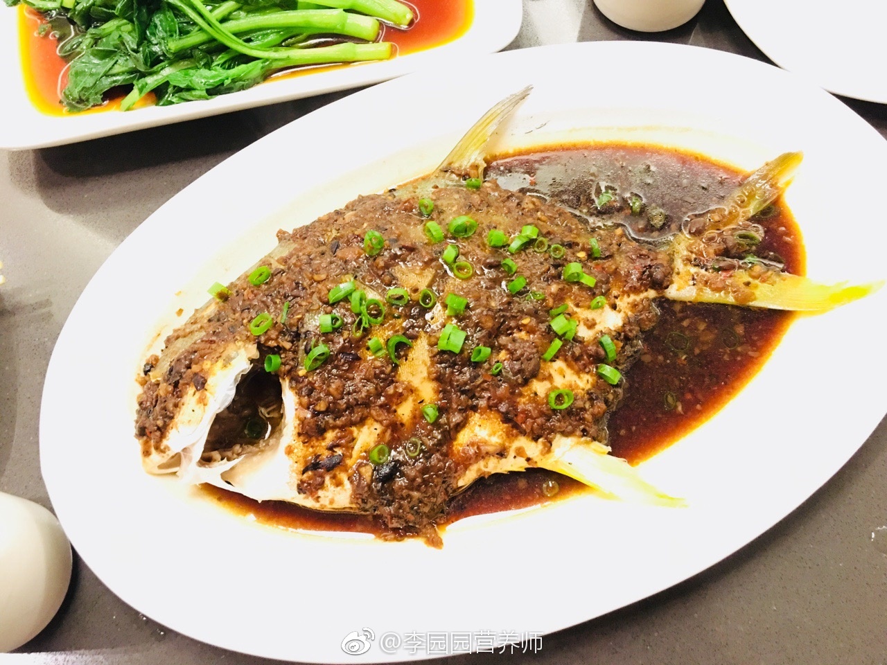 豆豉蒸黄立仓鱼,白灼菜心