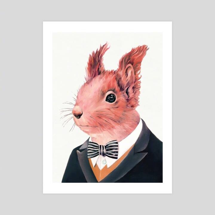 来自艺术家 animal crew 绘制的一组动物肖像画 | animalcrew