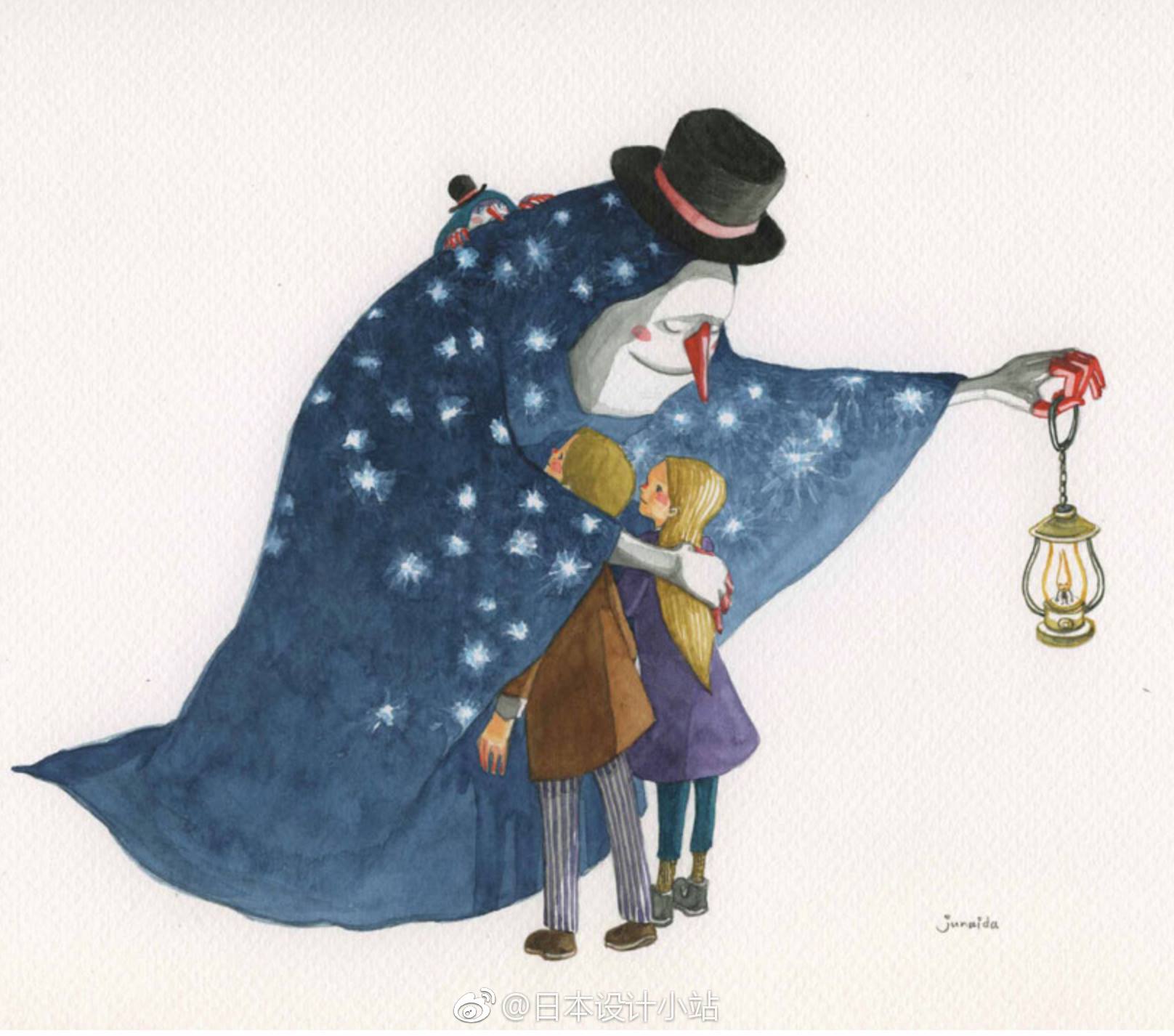 日本画家junaida将自己的幻想寄存在画作之中