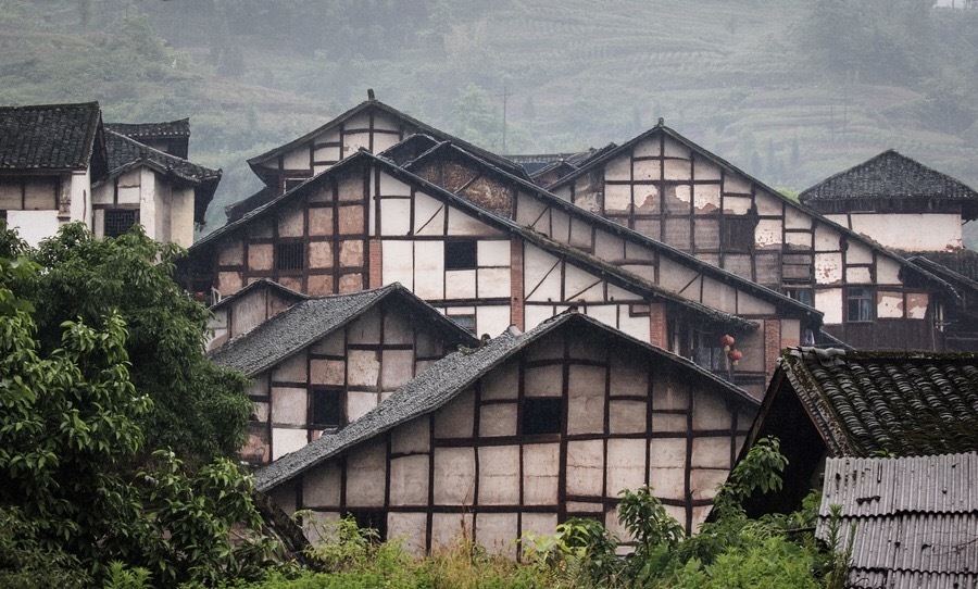 古朴,清幽的四川福宝古镇别致的吊脚楼,错落有致!|吊脚楼|福宝古镇|四