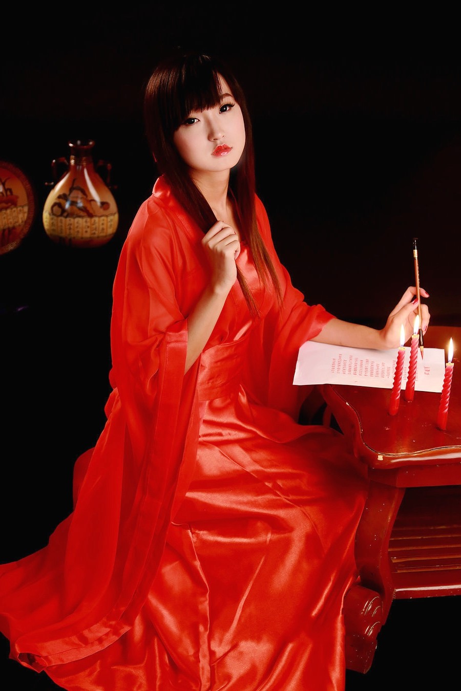 人像摄影(红色古韵长发美女)人像摄影(红色古韵长发美女)人像摄影